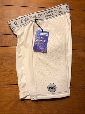 RIP-IT PRO Padded White Athletic Compression Shorts